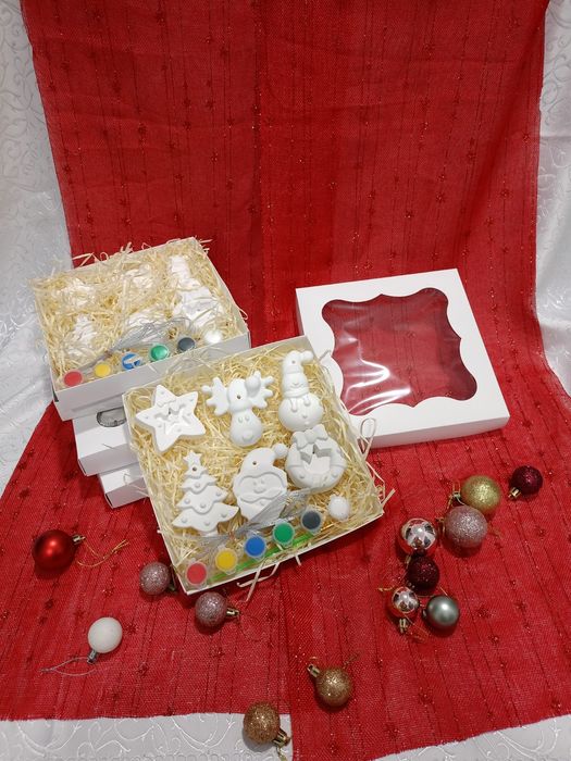 Набір гіпсових фігурок Різдвяний #6 на ялинку стандарт