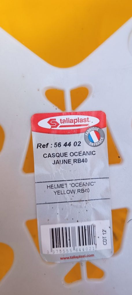 Kask budowlany, RB40 TALIAPLAST "OCEANIC" żółty kask