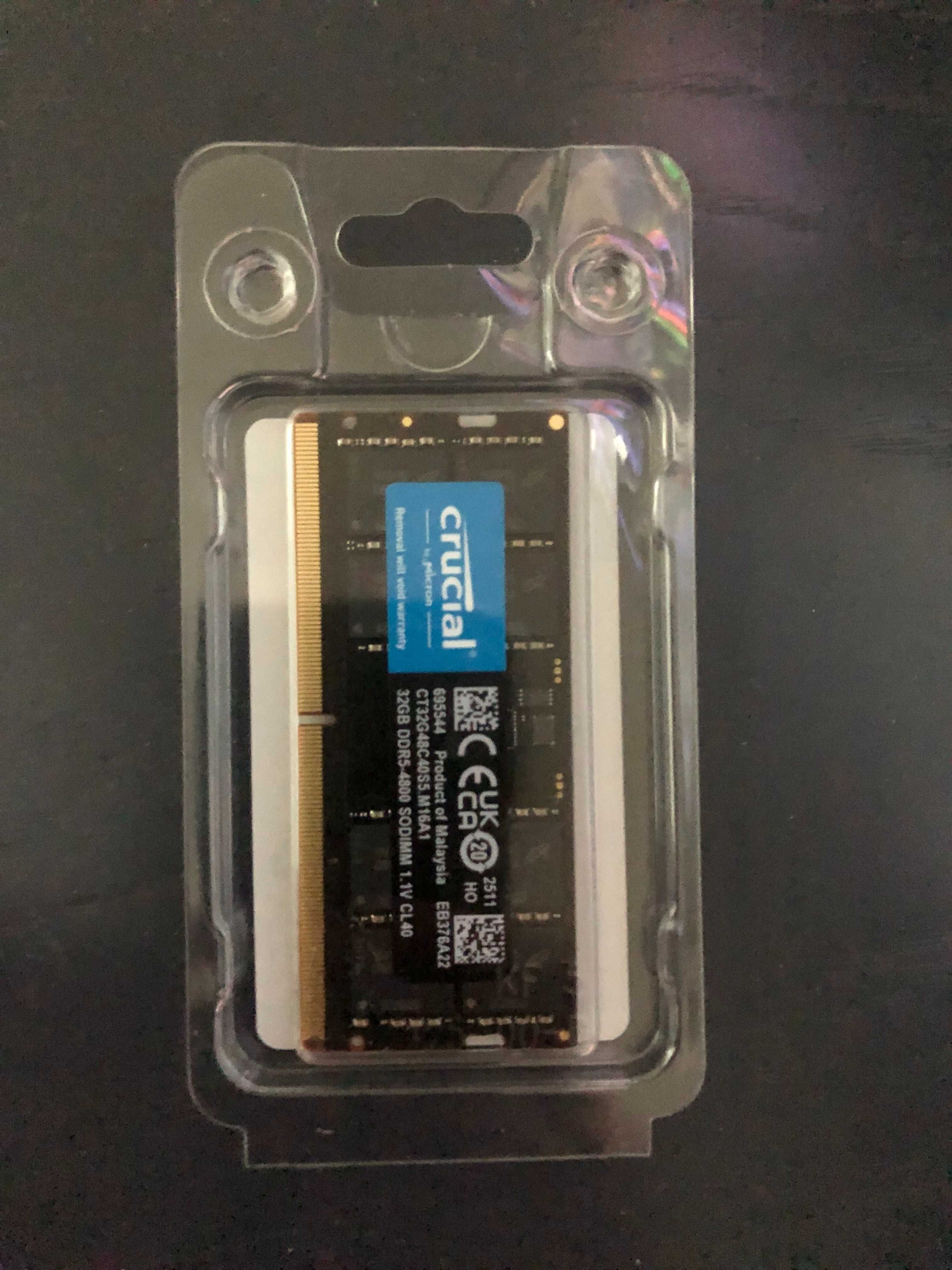 Crucial RAM 32 GB DDR5 4800 MHz portatil