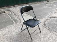 Металлический складной стул для улицы/дачи из кожзама б.у