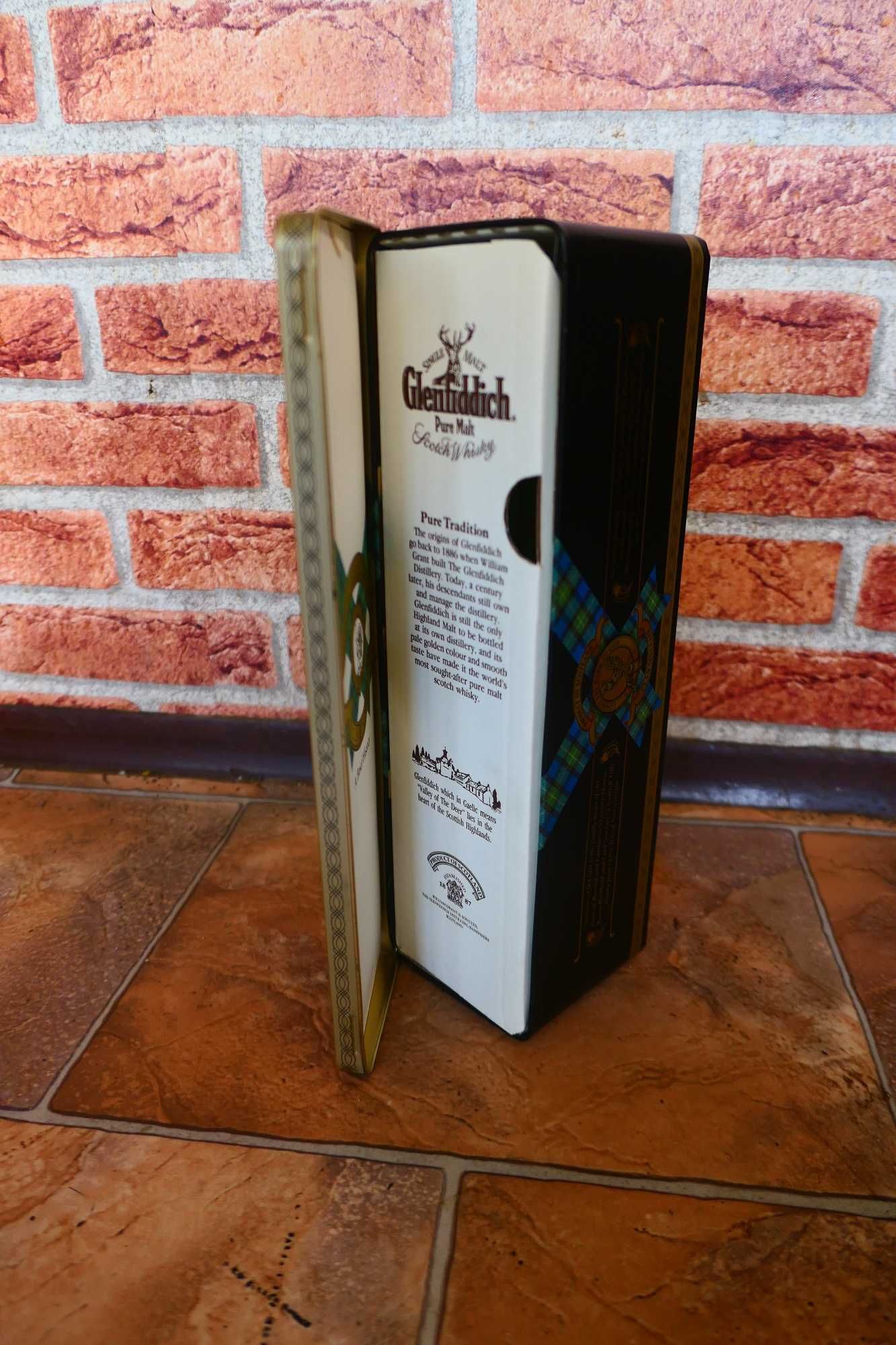 Puszka Kolekcjonerska Etui Opakowanie Glenfiddich Pure-Malt Scotch