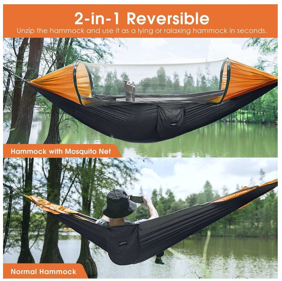 Large Camping Hammock with Mosquito Net 2 Person