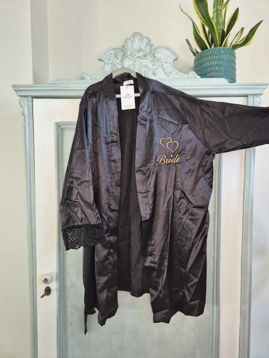 Personalizowany szlafrok, koszulka nocna BRIDE, rozmiar L