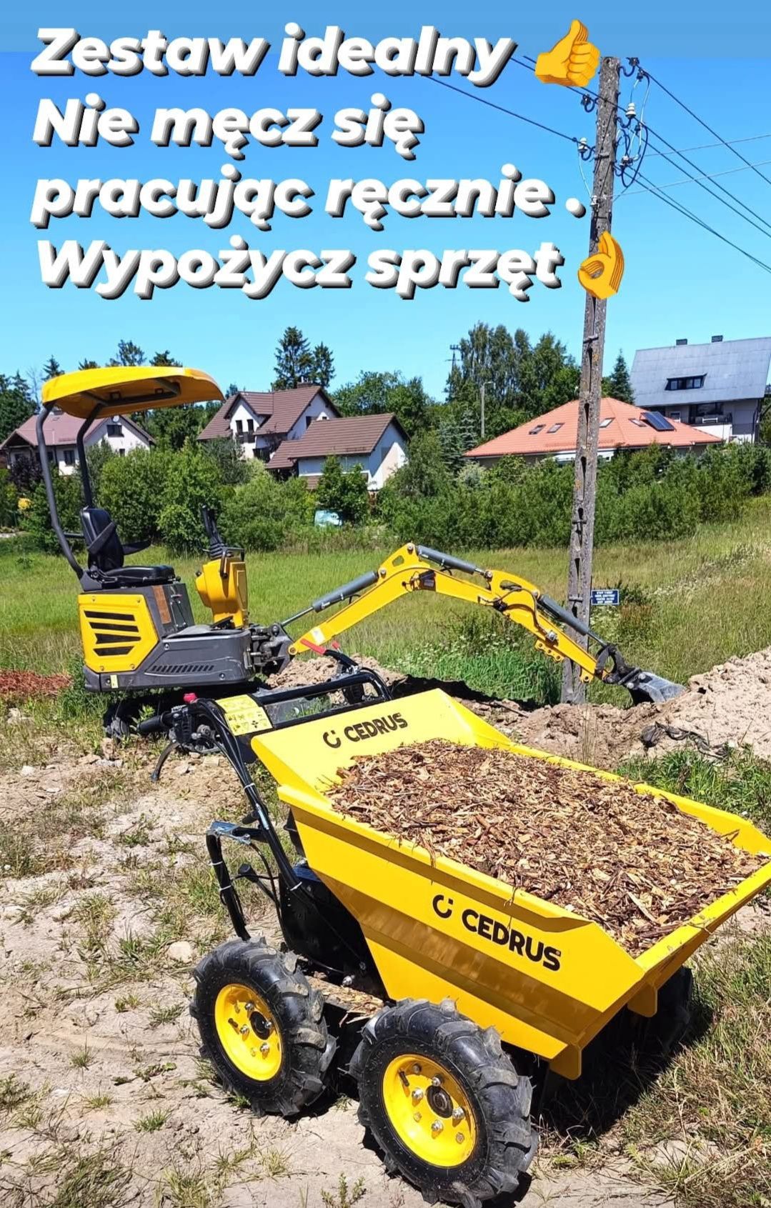 Wynajmę koparkę, minikoparka na doby wynajem