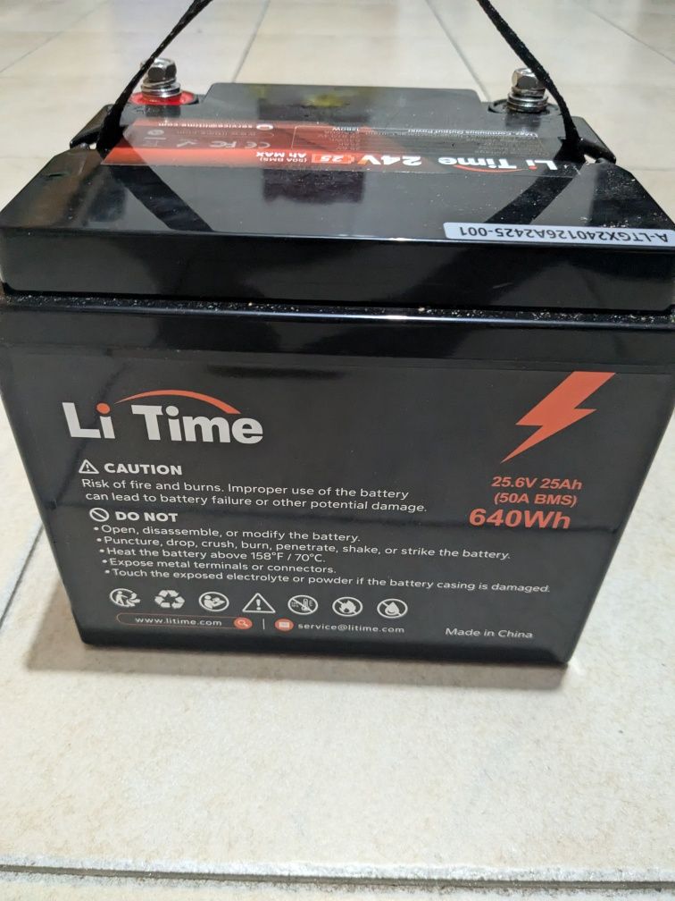 Bateria lifepo4 Li.Time 24v 50ah | 1280wh