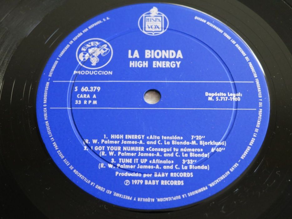 *LA BIONDA - High Energy* + 7"-single_ Oryginal_ NOWY