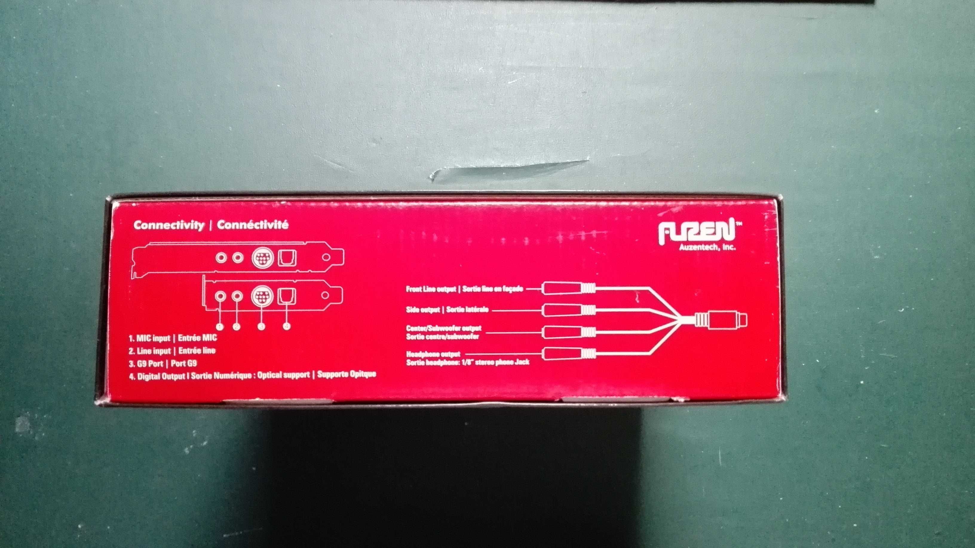 Placa de som Auzentech X-Studio 5.1 - suporta OPAMP, saída óptica