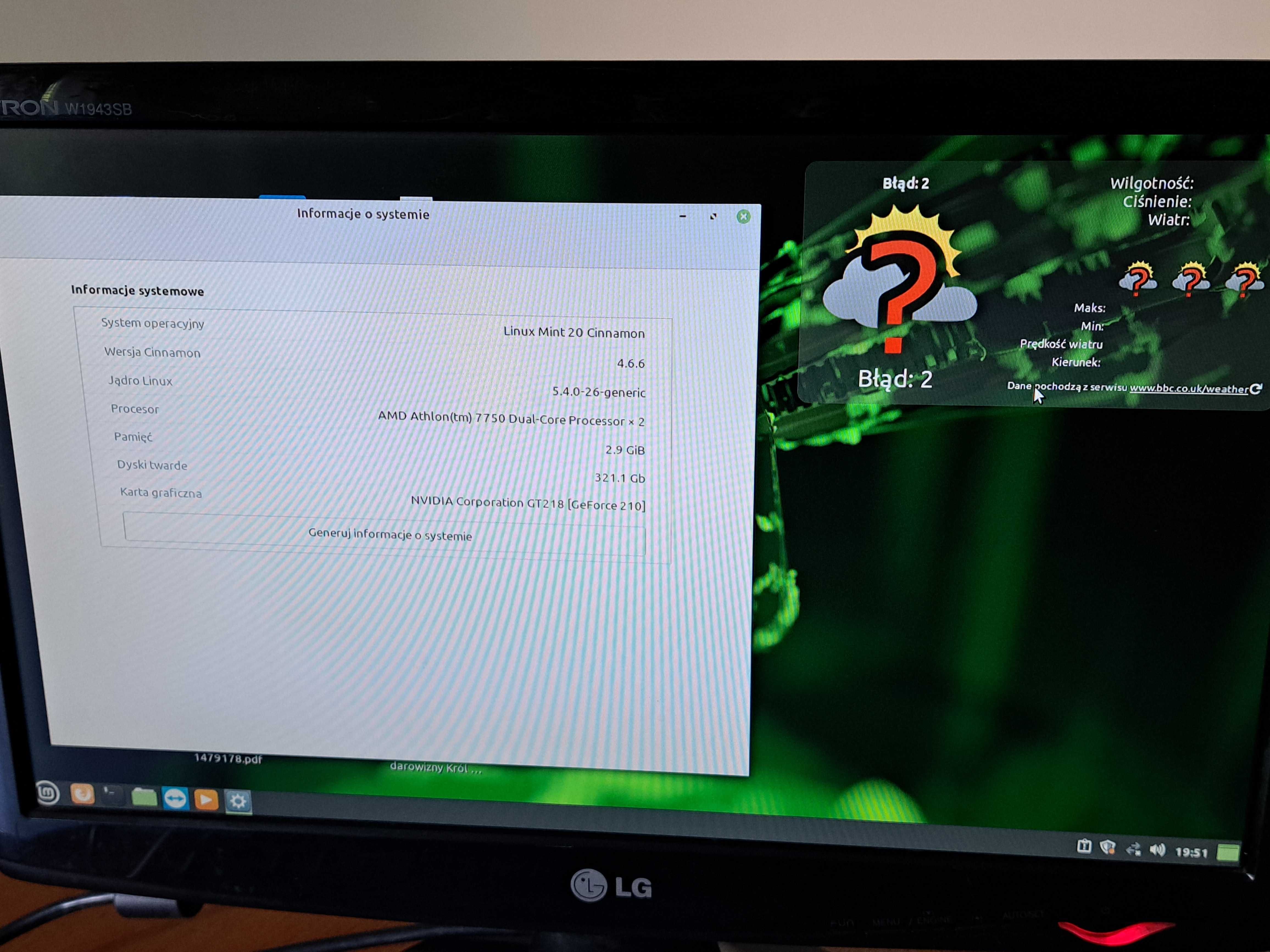 Komputer stacjonarny Easy Touch z monitorem