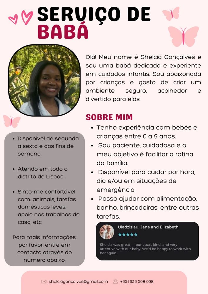 Serviços de babá