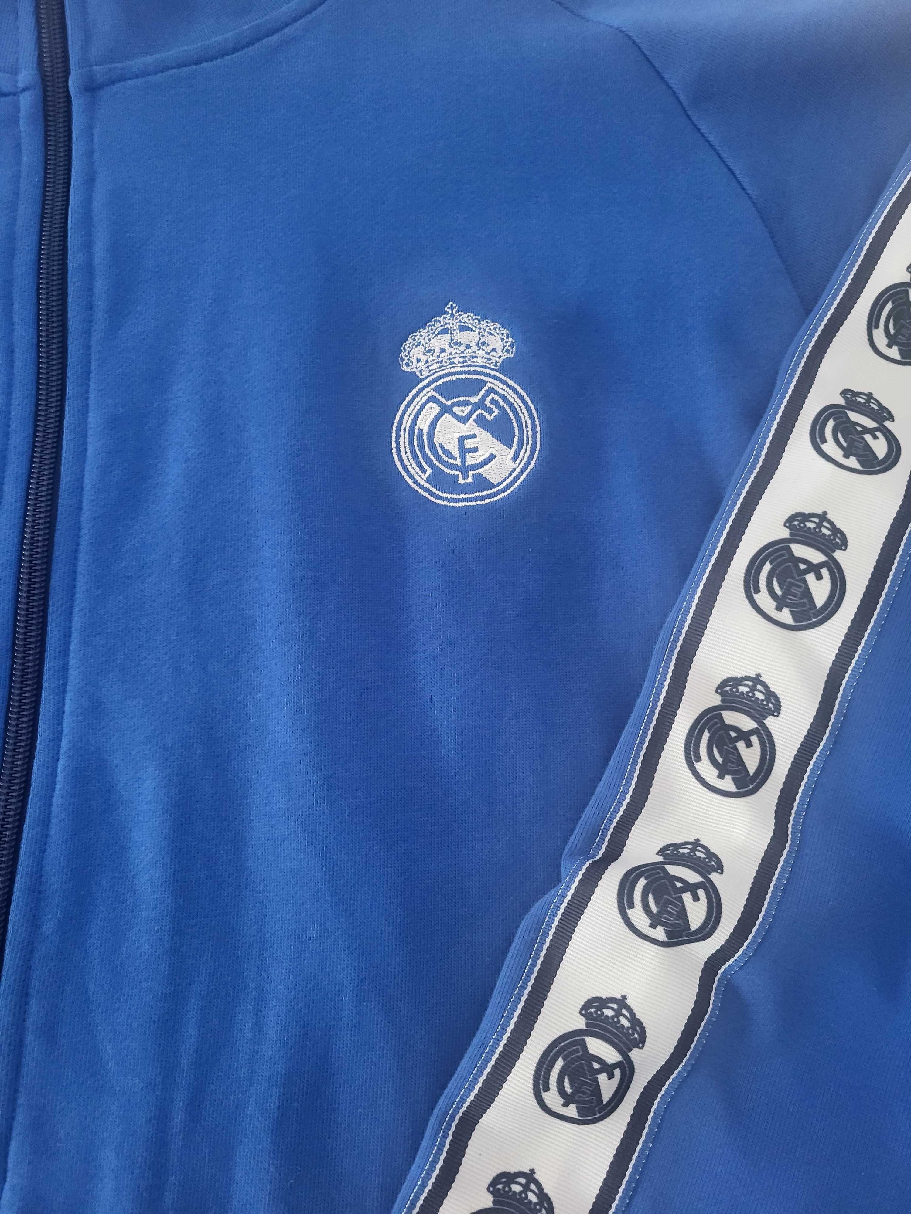 Męski top zapinany na zamek w kolorze niebieskim - Real Madrid