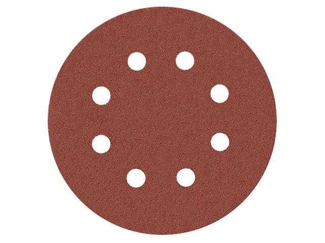 50x Krążek papier ścierny krążki ścierne na rzep 8 otw. KND 125mm P320