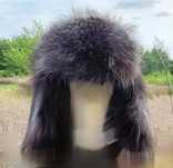 Luksusowa czapka zimowa z naturalnego futra lisa (Silver Fox)