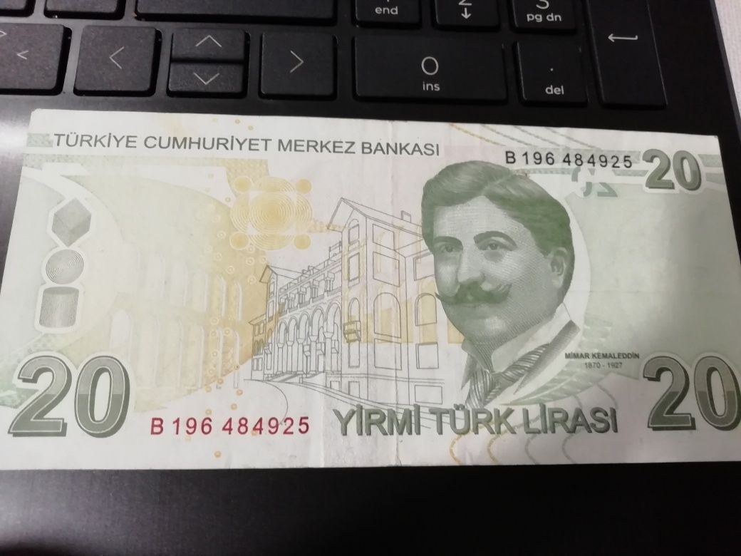 Nota de 20 LIRASI Turquia