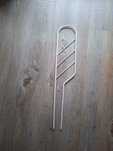 Podpora metalowa do roślin biała wys. 50 cm