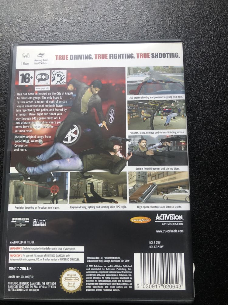 True crime streets of LA gamecube