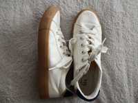 Białe kremowe skórzane buty trampki Primark 36 skaj