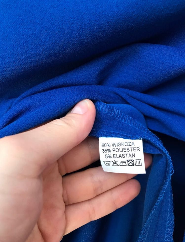 BOGMAR chabrowa sukienka maxi z rozcięciem plus size r. 46