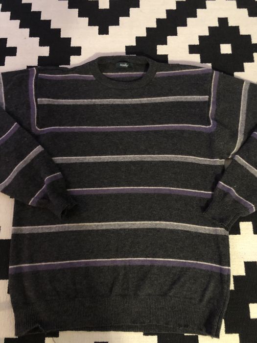 Welniany sweterek w paski meski
