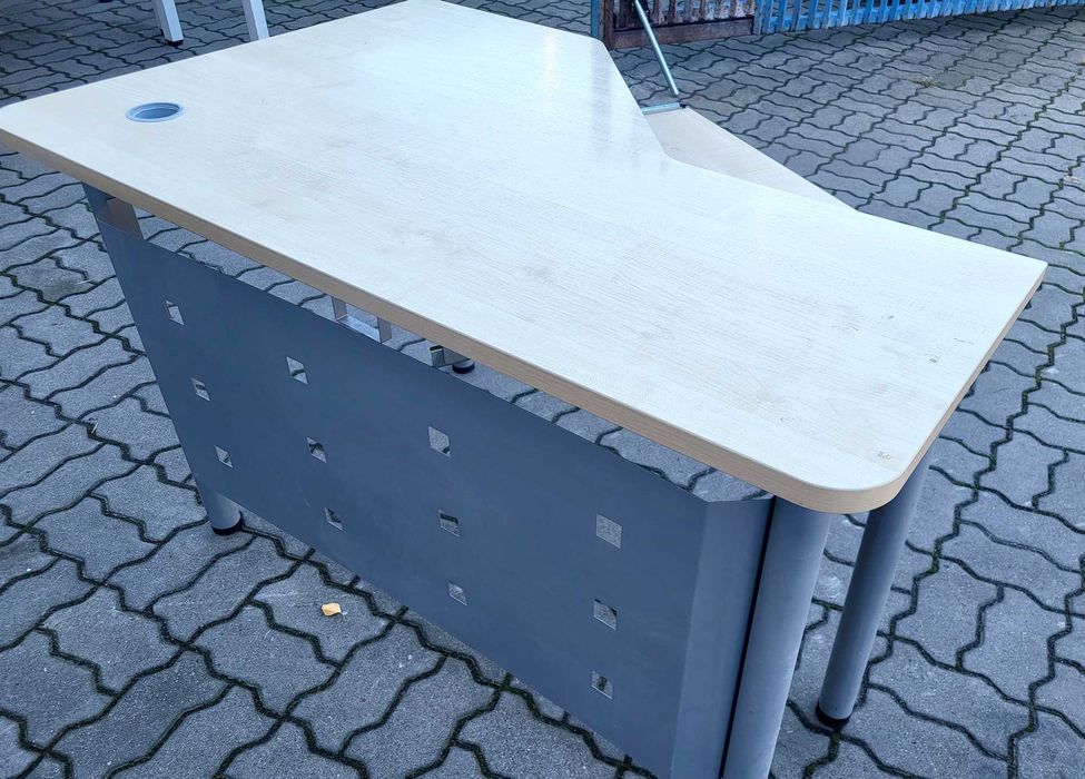 Duże Biurko narożne, z szufladą 120cm