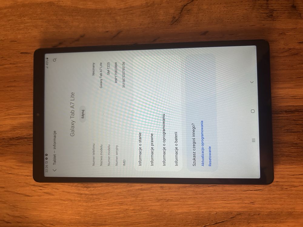Tablet Galaxy Tab A7 Lite