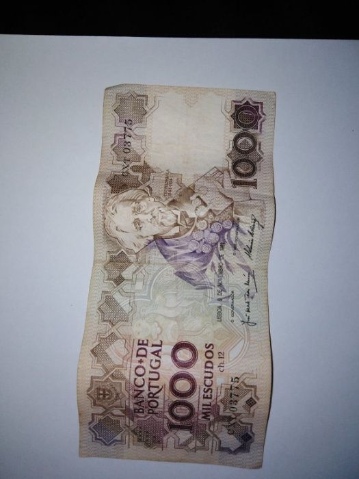 Nota 1000 escudos 1989