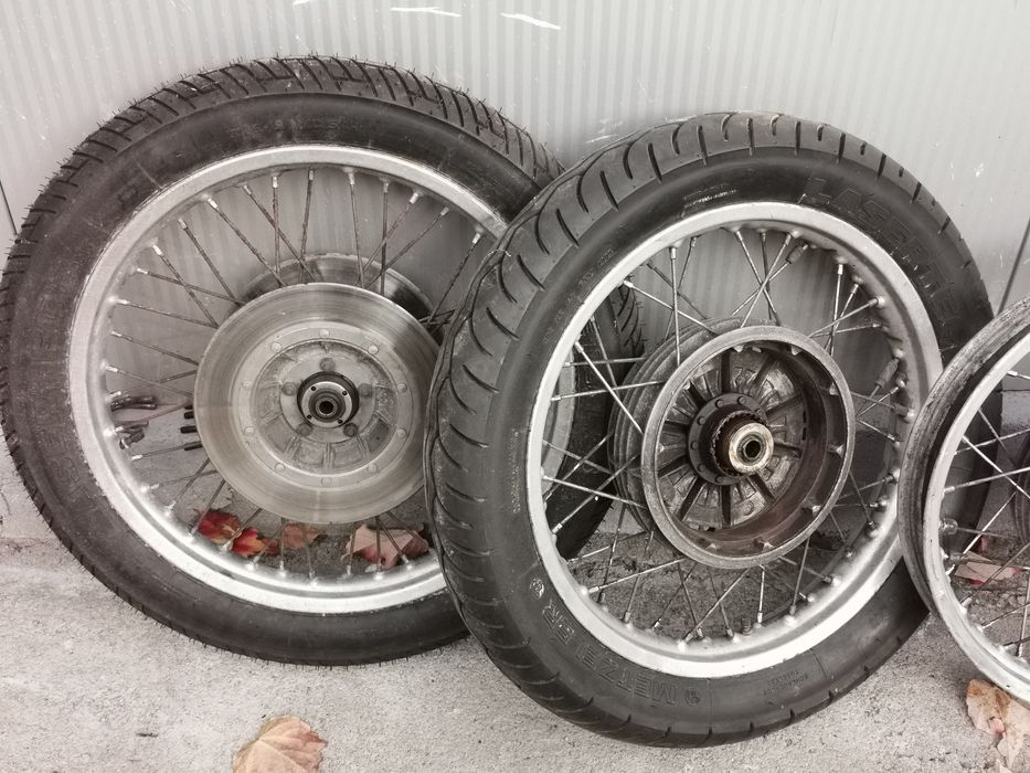 Koła szprychowe, aluminiowe śnieżynki, bęben, tarcza BMW r75 r80 r100