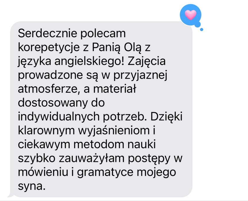 Korepetycje Język angielski zajęcia online