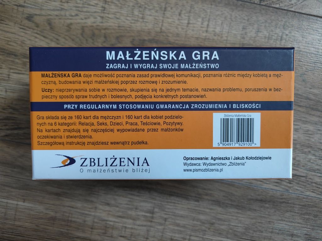 Małżeńska gra wydawnictwa Zbliżenia