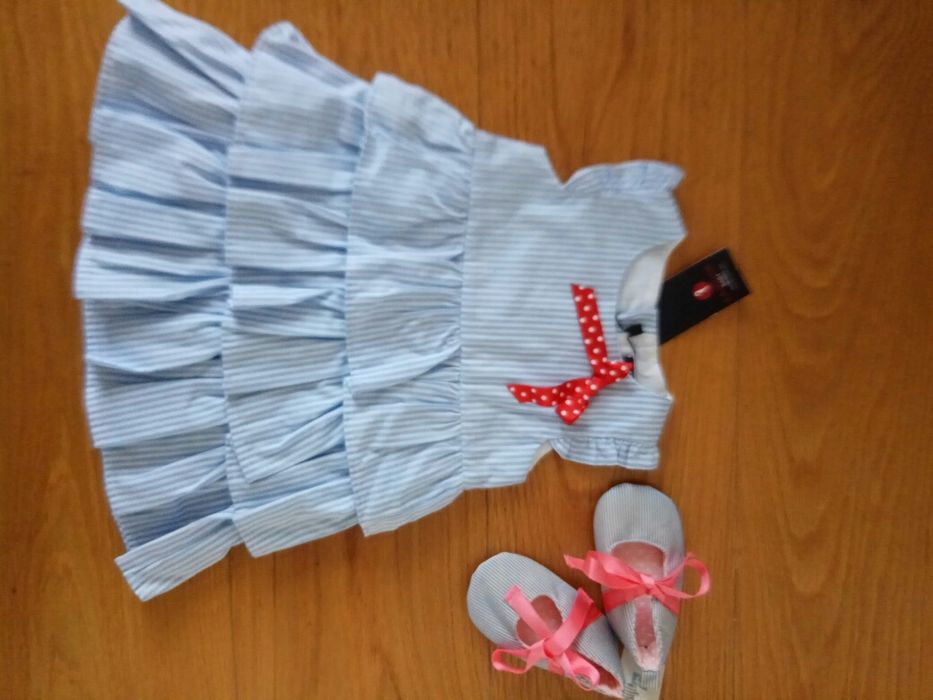 Vestido riscas azul LANIDOR -  novo