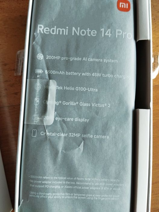 Smartphone Xiaomi Redmi Note 14 Pro Preto 256GB 16GB RAM Novo