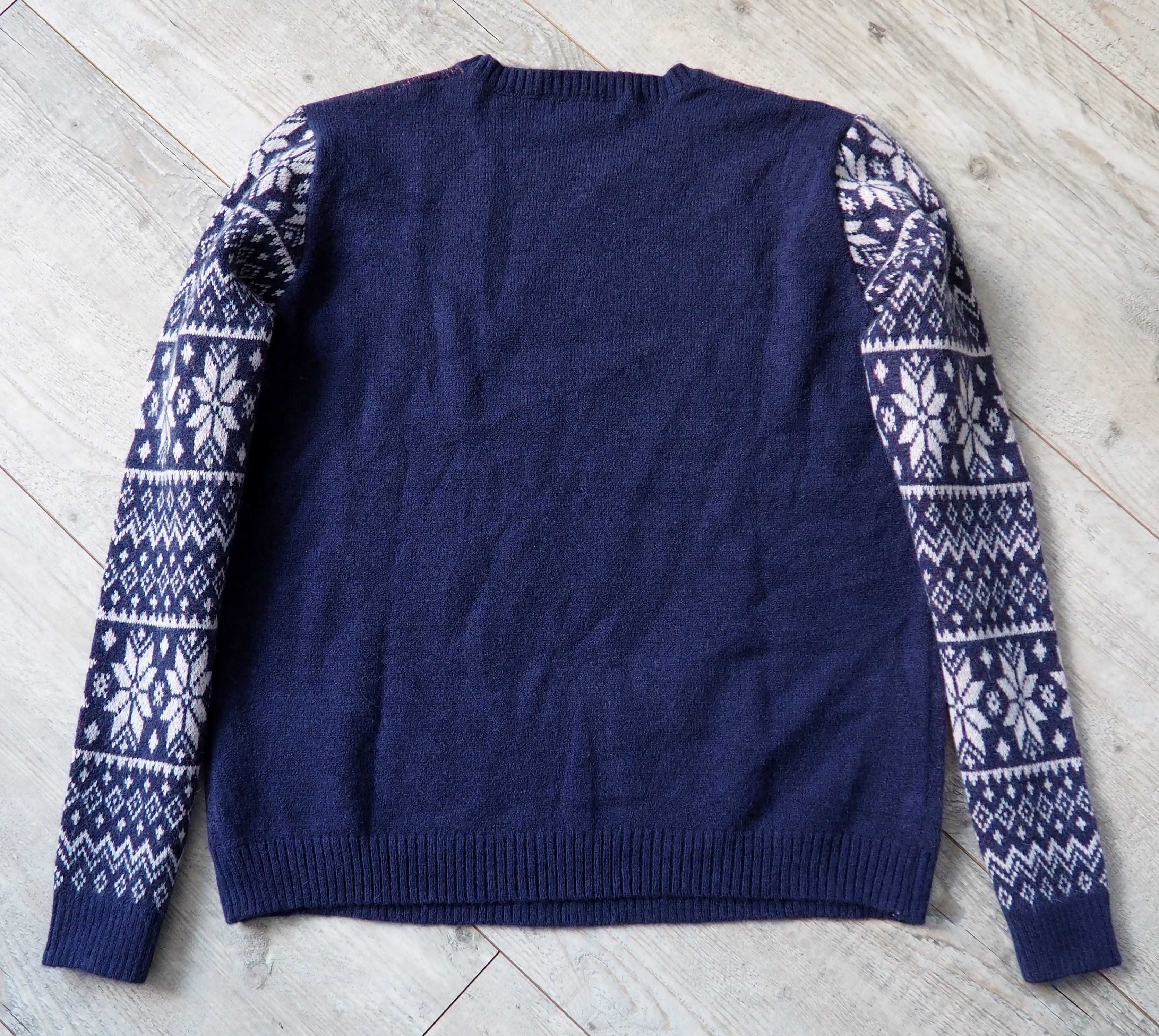 SOCIETY EIGHT_Christmas_świąteczny sweter_SNOWY REINDEER_Navy_L