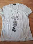 T-shirt koszulka bluzka z krótkim rękawem damska biała