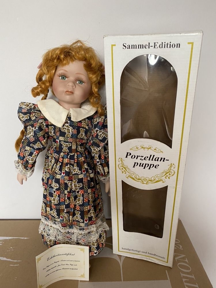 Oryginalna ręcznie wykonana lalka porcelonowa z limitowanej kolekcji.
