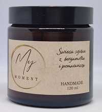 Świeca sojowa MyMoment z bergamotką i pomarańczą 120 ml handmade