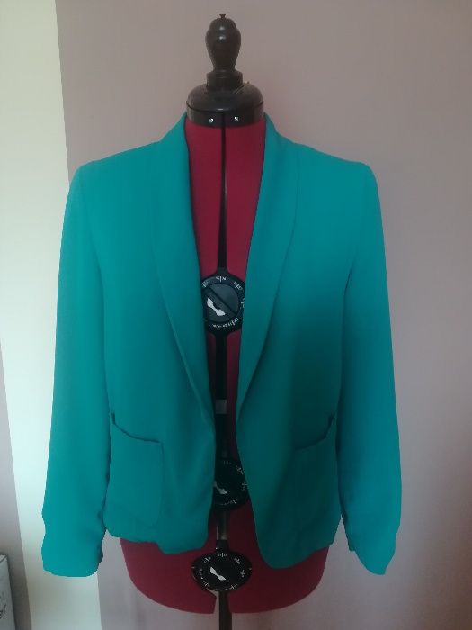 Turkusowa narzutka New Look r. 36 żakiet