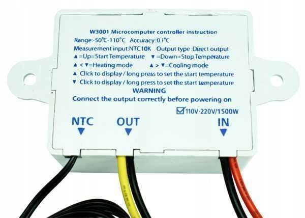 Termostat elektroniczny  regulowany temperatury termostat -50 110st