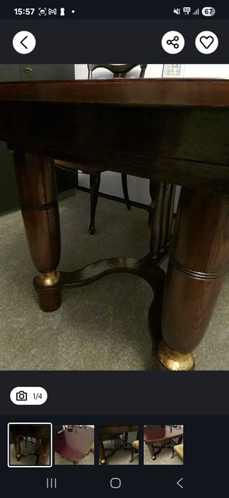 Stół 100 letni drewniany z krzesłami