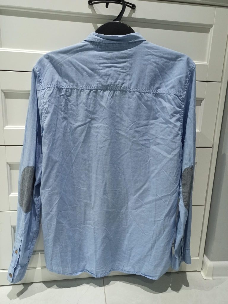 House XL koszula niebieska długi rękaw męska laty granat regular fit