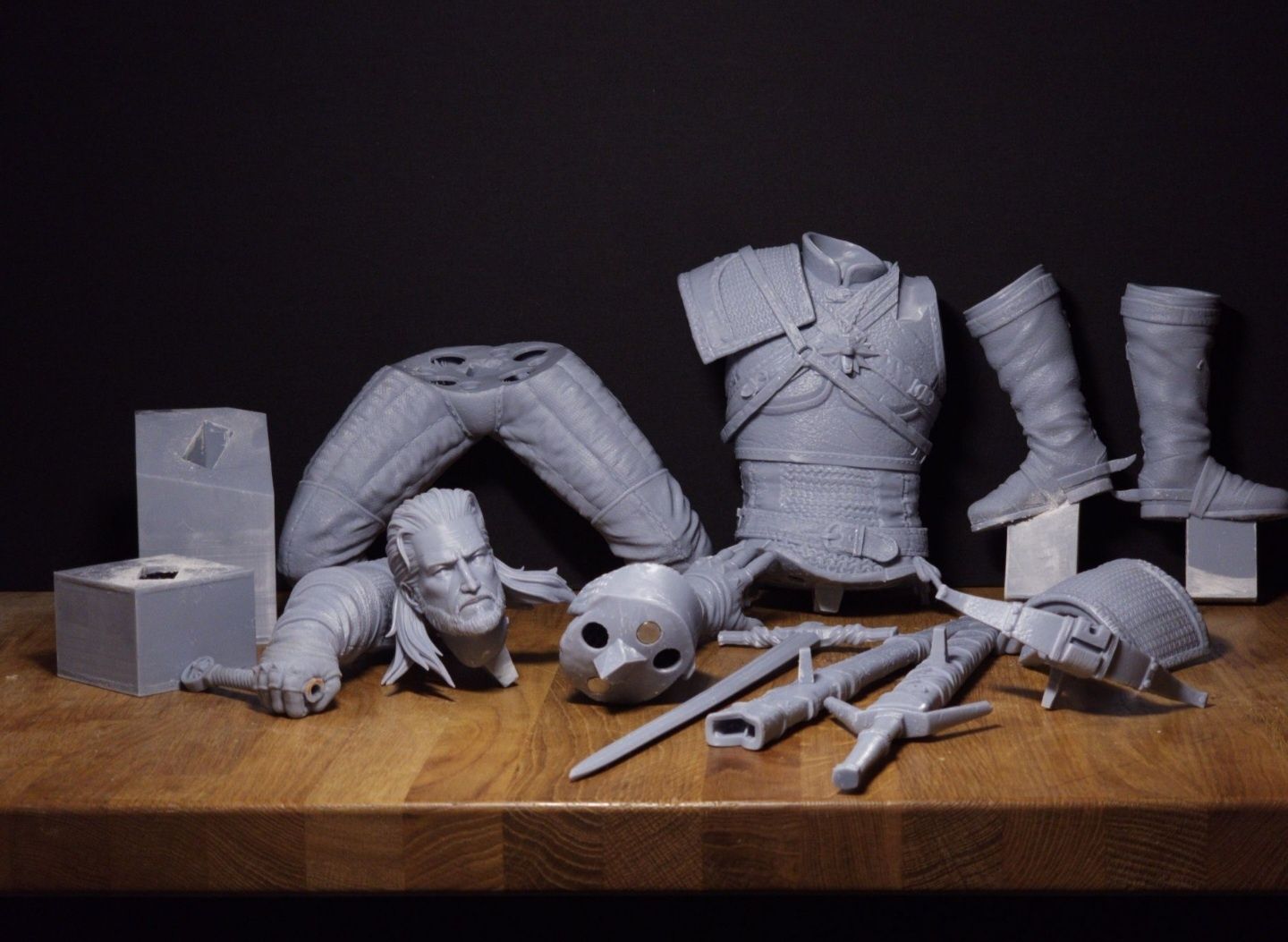 Ogromna figurka - Wiedźmin - Geralt z Rivii - Druk 3d - 56cm