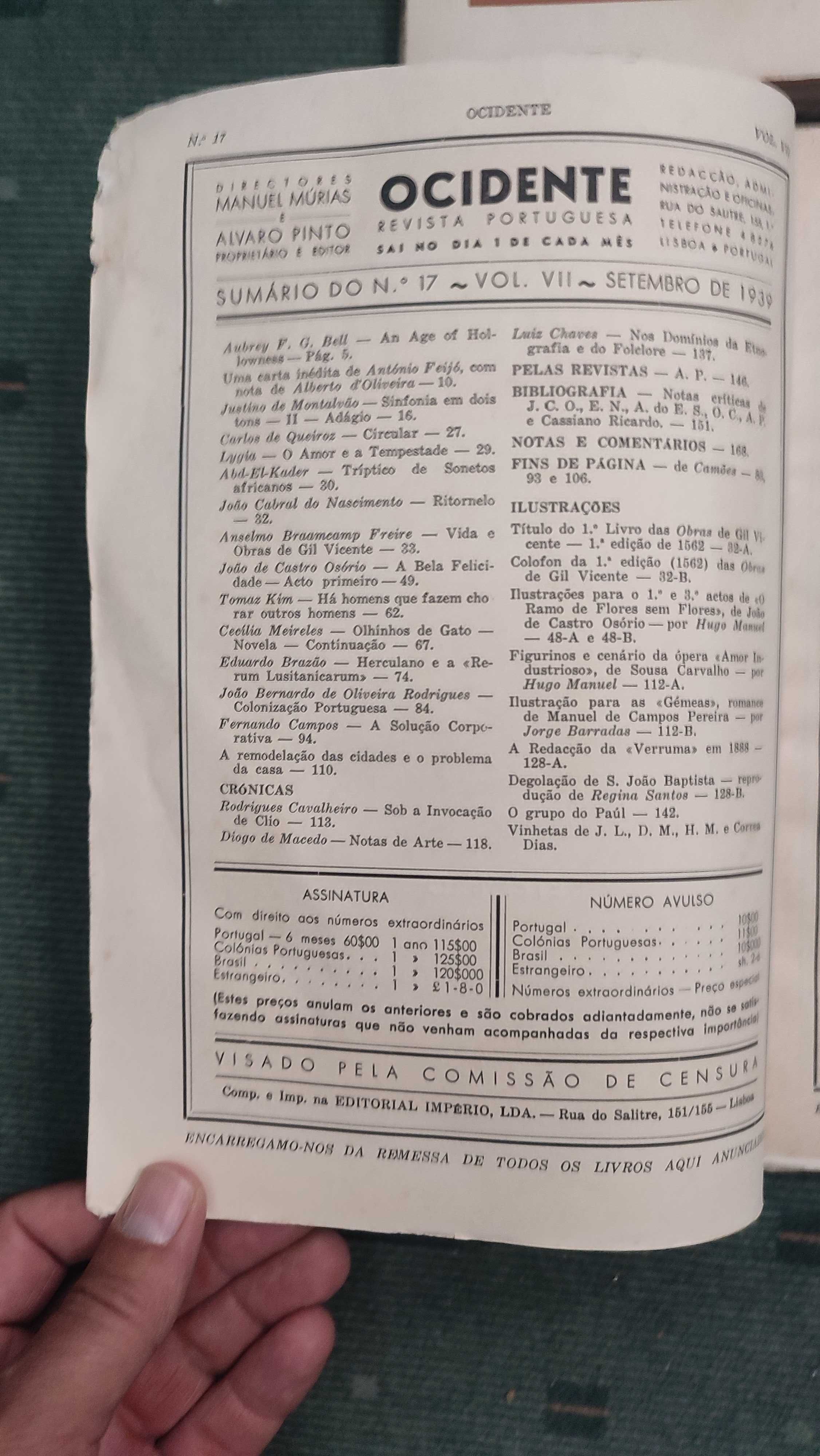 5 Revistas Ocidente Revista Portuguesa - 1939