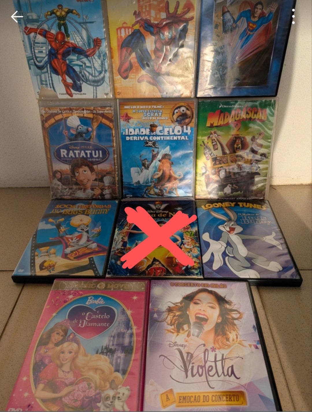 10 DVDs animação