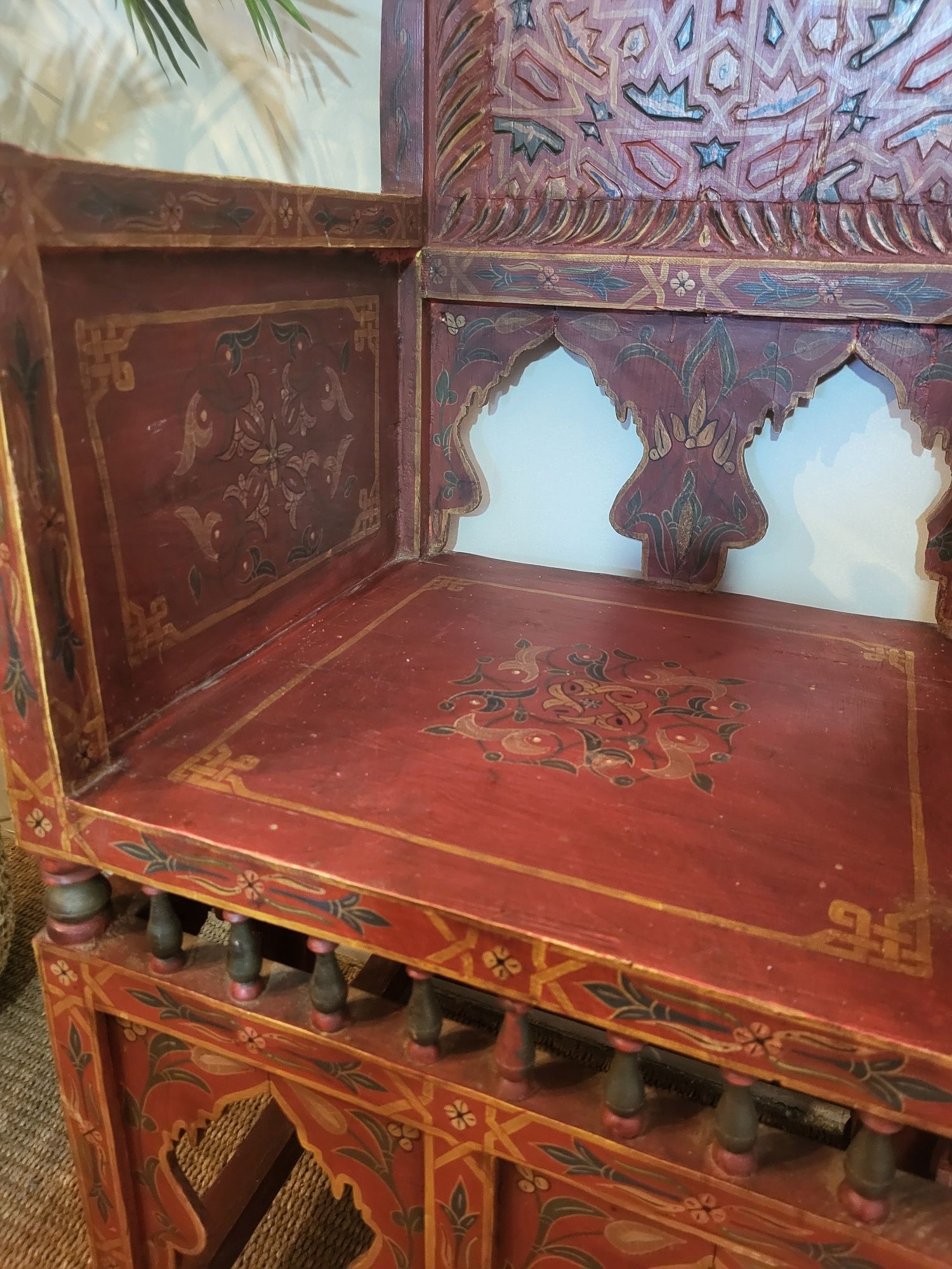cadeirao, altar, trono, indiano, rustico