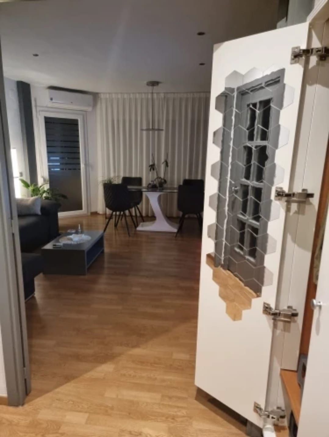 48sztuk naklejki lustrzane lustro hexagon srebrne naklejka ozdoba