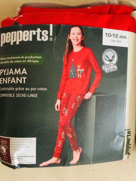 10-12 рок. Pepperts! Новорічна трикотажна піжама з  Різдвяним