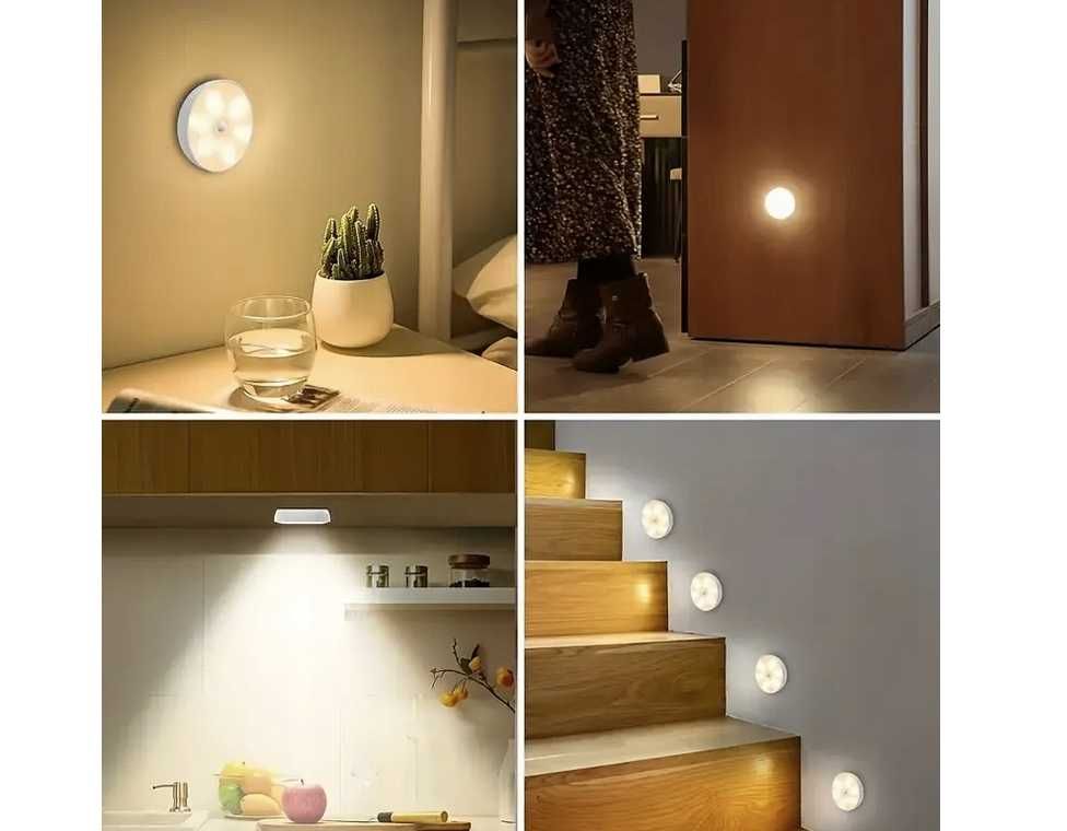 Lampka bezprzewodowa led z czujnikiem ruchu magnetyczna akumulatorowa