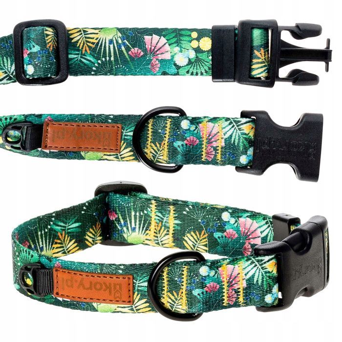 obroża dla dużego psa labradora goldena husky 39-50cm l 30 mm  zielona