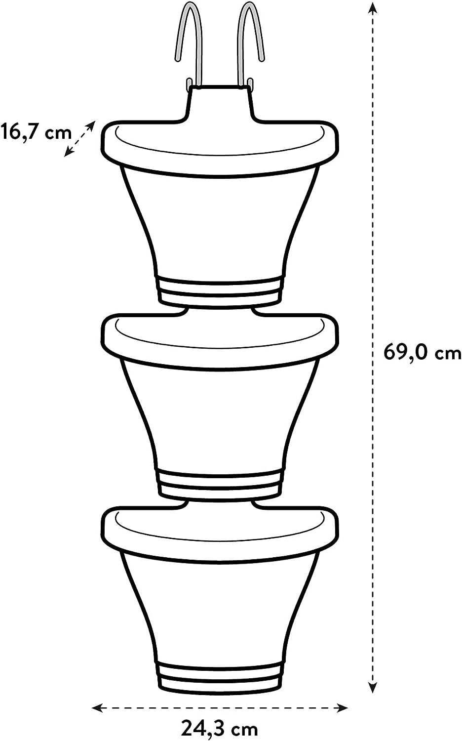 Conjunto de 3 Vasos azuis Elho novos - Entrega grátis