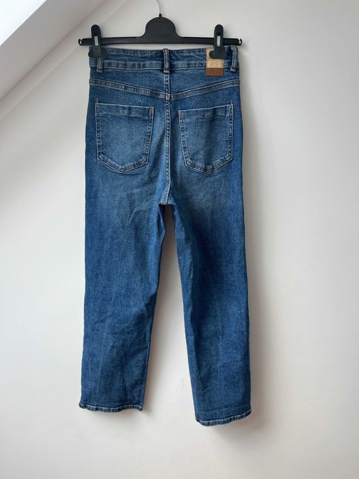 ZARA Jeansy z wysokim stanem prostymi nogawkami Rozmiar S lato casual