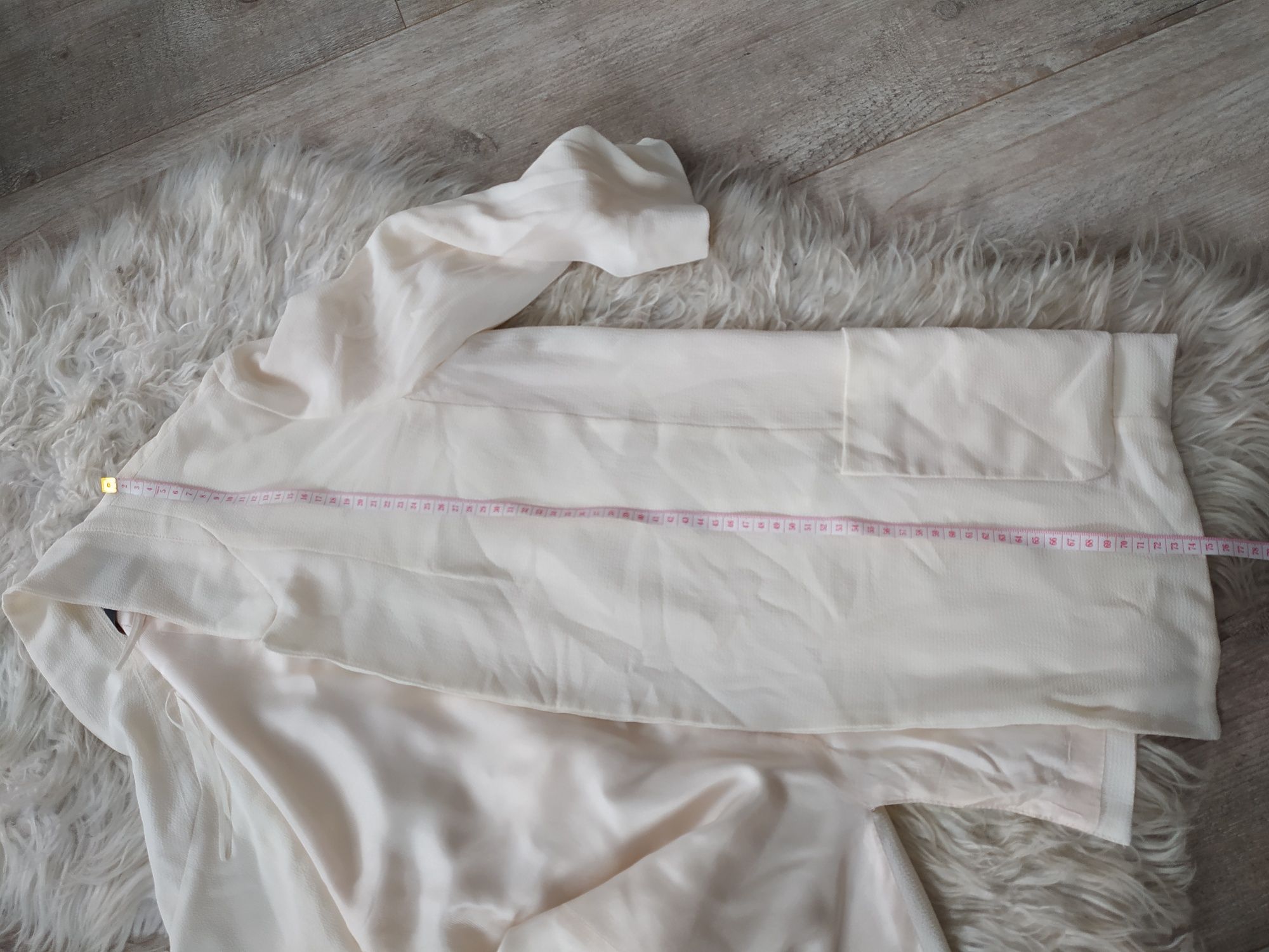 Zara basic marynarka kremowa