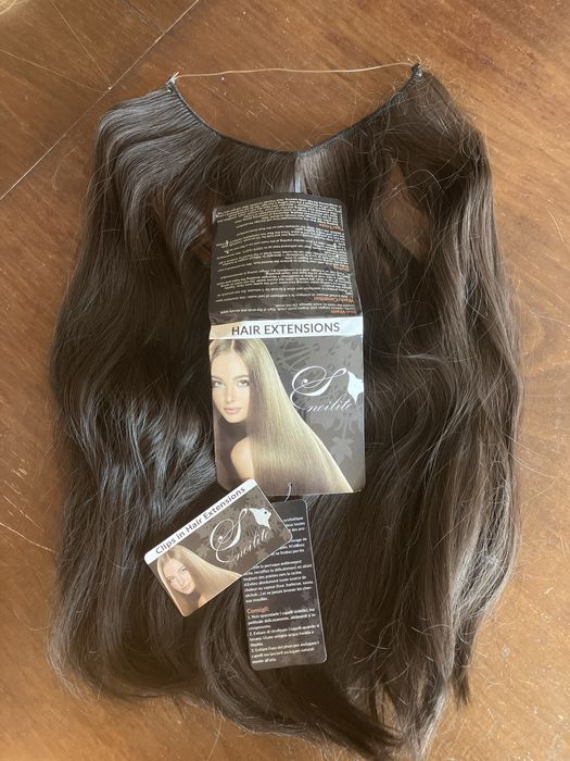 Estensão para cabelo preto